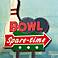 Retro Bowling Sign Giclee 30" Square Canvas Wall Art