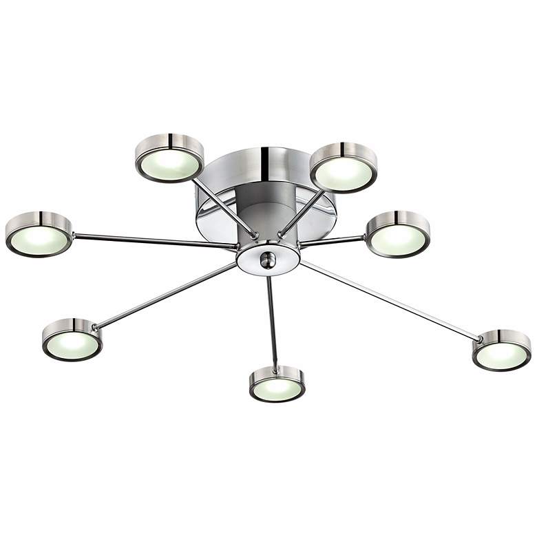 Image 1 Retro Circles 30 inch Wide LED Ceiling Light Fixture