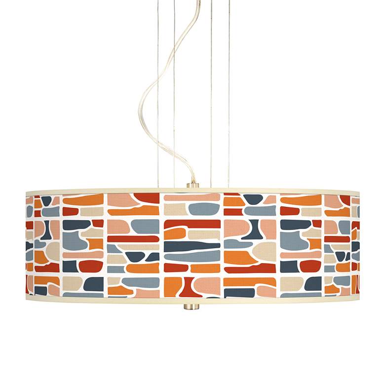 Image 1 Retro Cobblestones 20" Wide 3-Light Pendant Chandelier