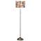 Retro Cobblestones Brushed Nickel Pull Chain Floor Lamp