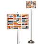 Thumbnail1 of Retro Cobblestones Brushed Nickel Pull Chain Floor Lamp