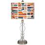 Retro Cobblestones Giclee Apothecary Clear Glass Table Lamp