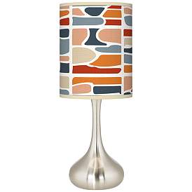 Image1 of Retro Cobblestones Giclee Droplet Table Lamp