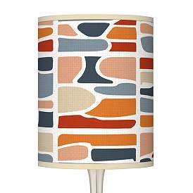 Image2 of Retro Cobblestones Giclee Droplet Table Lamp more views