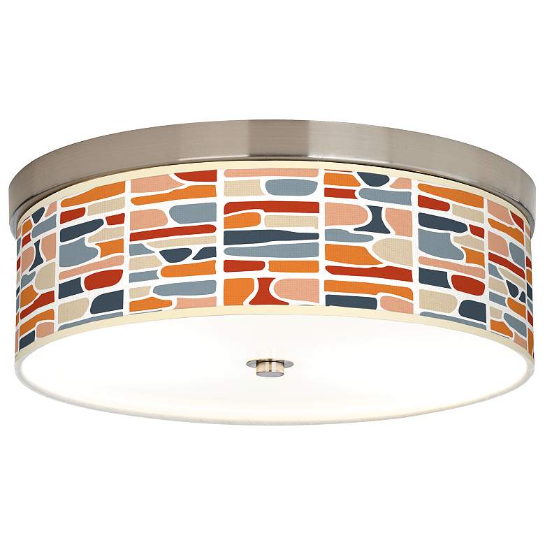 Image 1 Retro Cobblestones Giclee Energy Efficient Ceiling Light