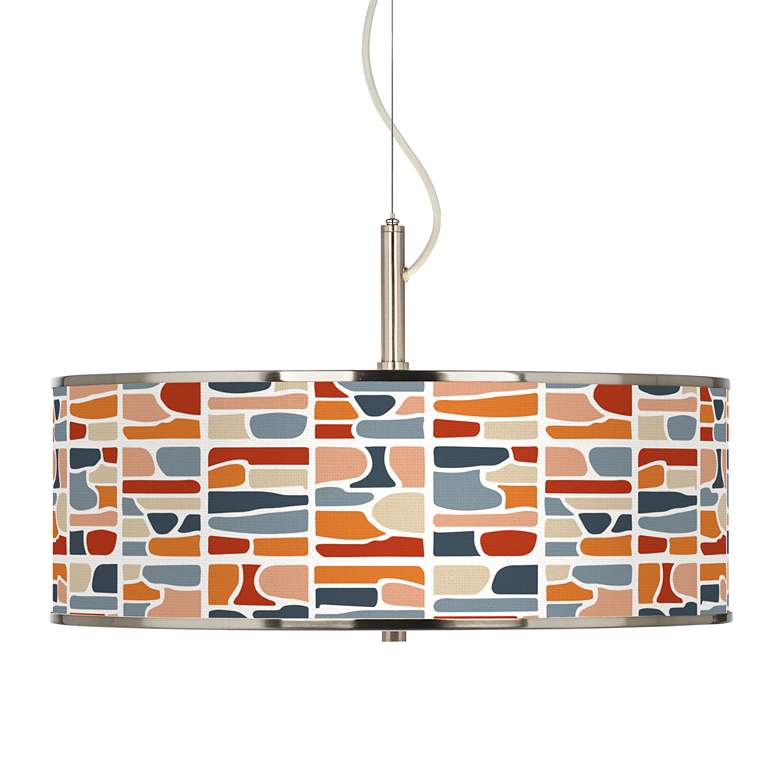 Image 1 Retro Cobblestones Giclee Glow 20 inch Wide Pendant Light