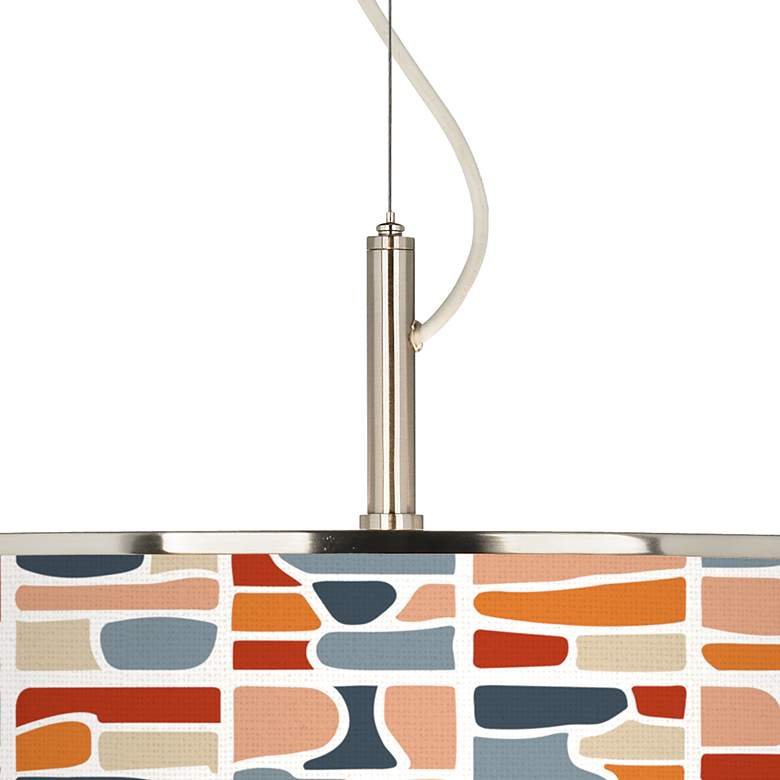 Image 2 Retro Cobblestones Giclee Glow 20" Wide Pendant Light more views