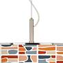 2_Retro Cobblestones Giclee Glow 20" Wide Pendant Light more views