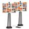 Retro Cobblestones Susan Dark Bronze USB Table Lamps Set of 2