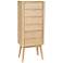 Retro Collection Light Natural Wood 6-Drawer Chest
