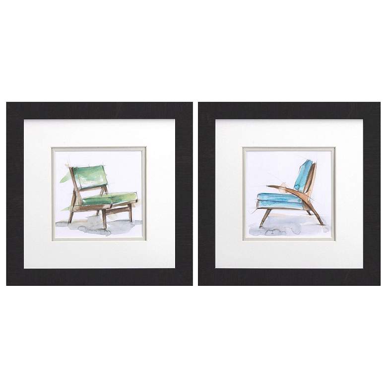 Image 1 Retro Comfort A 12"W x 12"H Framed Art Set of 2