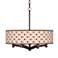 Retro Lattice Ava 6-Light Bronze Pendant Chandelier