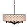 Retro Lattice Ava 6-Light Bronze Pendant Chandelier