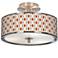 Retro Lattice Giclee Glow 14" Wide Ceiling Light