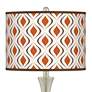 Retro Lattice Trish Brushed Nickel Touch Table Lamps Set of 2