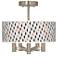 Retro Lines Ava 5-Light Nickel Ceiling Light