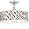 Retro Lines Giclee 16" Wide Semi-Flush Ceiling Light