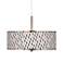 Retro Lines Giclee Glow 16" Wide Pendant Light