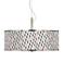 Retro Lines Giclee Glow 20" Wide Pendant Light