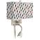 Retro Lines Giclee Glow LED Reading Light Plug-In Sconce