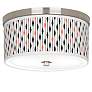 Retro Lines Giclee Nickel 10 1/4" Wide Ceiling Light
