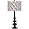 Retro Lines Giclee Paley Black Table Lamp