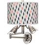 Retro Lines Giclee Plug-In Swing Arm Wall Lamp