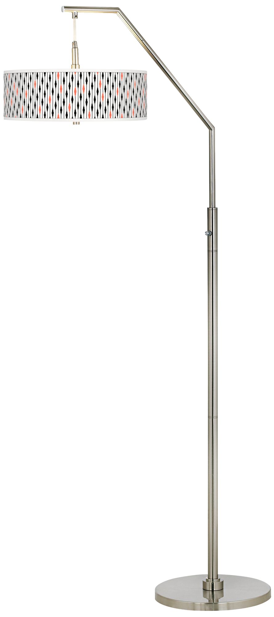 Image 2 Retro Lines Giclee Shade Arc Floor Lamp more views