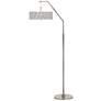 Retro Lines Giclee Shade Arc Floor Lamp