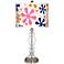 Retro Pink Giclee Apothecary Clear Glass Table Lamp