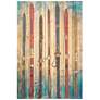 Retro Skis Arte de Legno Digital Print on Solid Wood Wall Art