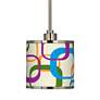 Thumbnail3 of Retro Square Scramble Giclee Glow Mini Pendant Light more views
