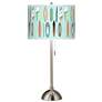 Retro Surf Giclee Brushed Nickel Table Lamp