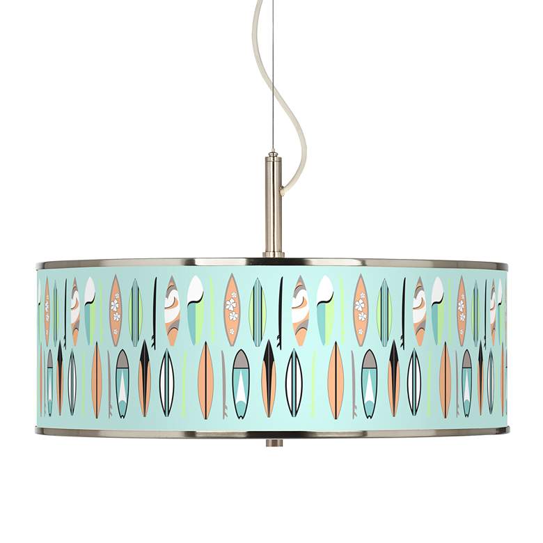 Image 1 Retro Surf Giclee Glow 20" Wide Pendant Light