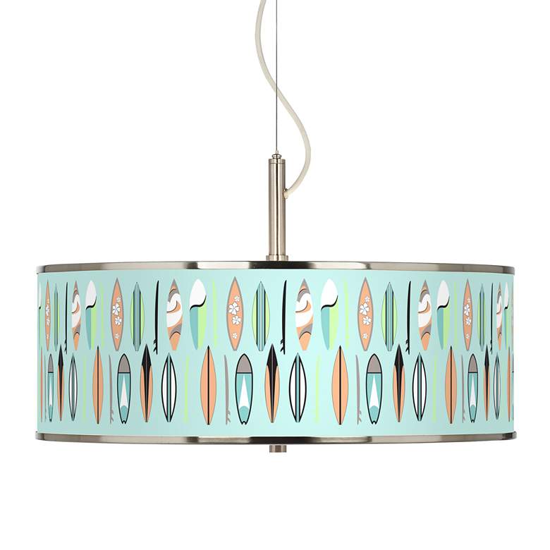 Image 1 Retro Surf Giclee Glow 20 inch Wide Pendant Light