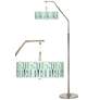 Retro Surf Giclee Shade Arc Floor Lamp