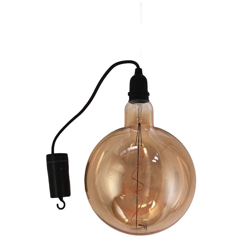 Image 1 RetroEssence Amber Glass Remote Controlled LED Globe Bulb