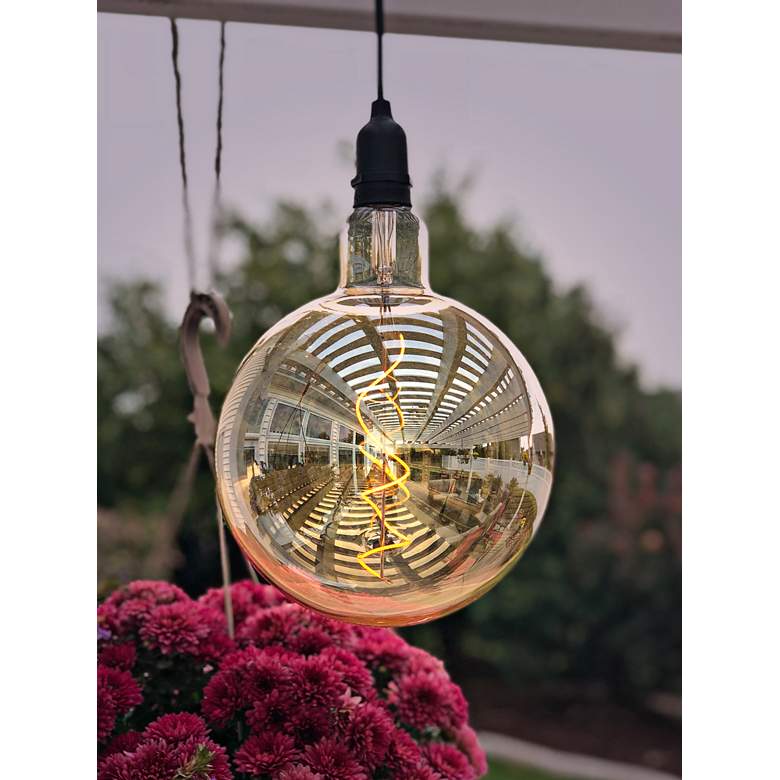 Image 4 RetroEssence Amber Glass Remote Controlled LED Globe Bulb more views