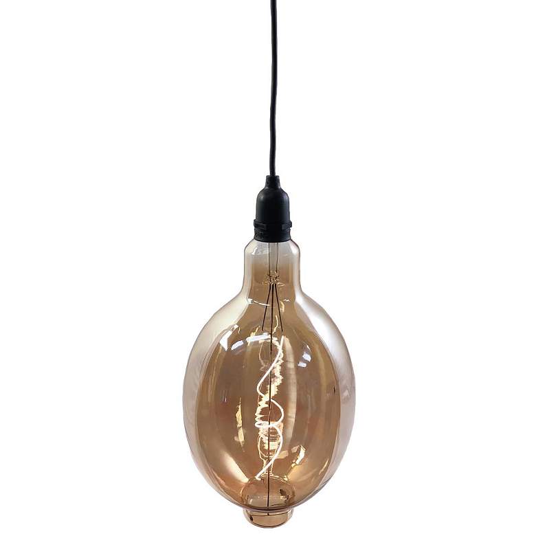 Image 1 RetroEssence&#8482; Amber Glass Remote Controlled LED Oval Bulb