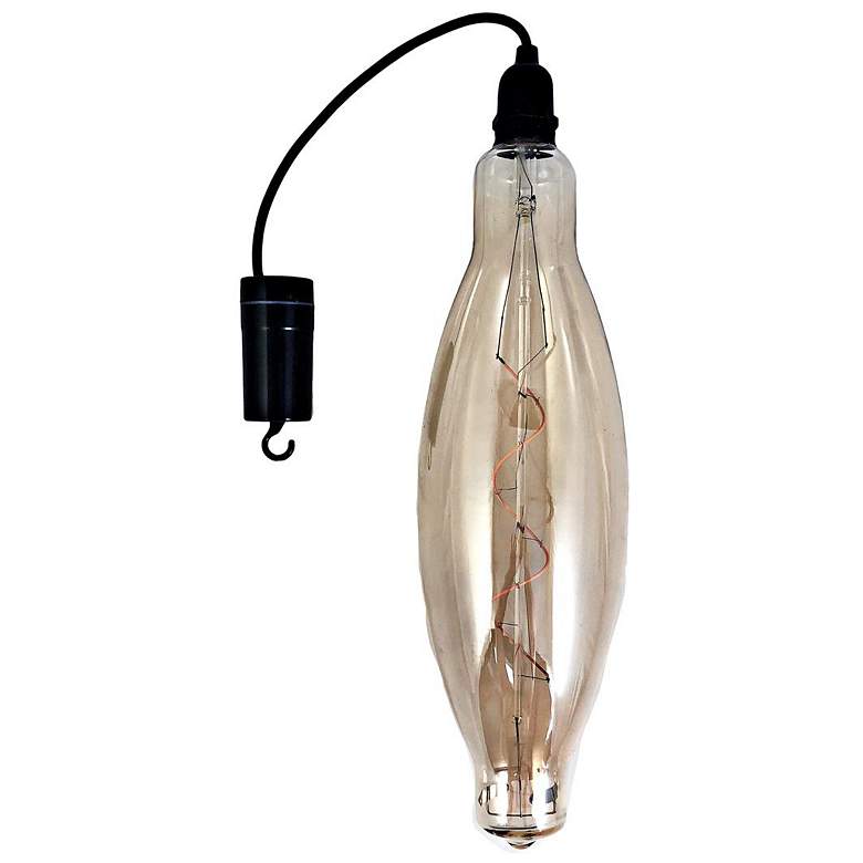 Image 1 RetroEssence™ Amber Glass Remote Controlled LED Tapered Bulb