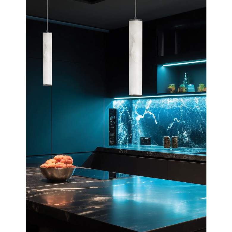 Image 2 Reuben 2.5" Wide Matte Black LED Pendant more views