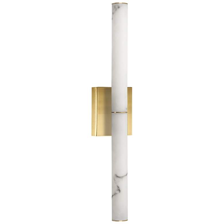 Image 1 Reuben 24" High Aged Brass LED Wall Sconce