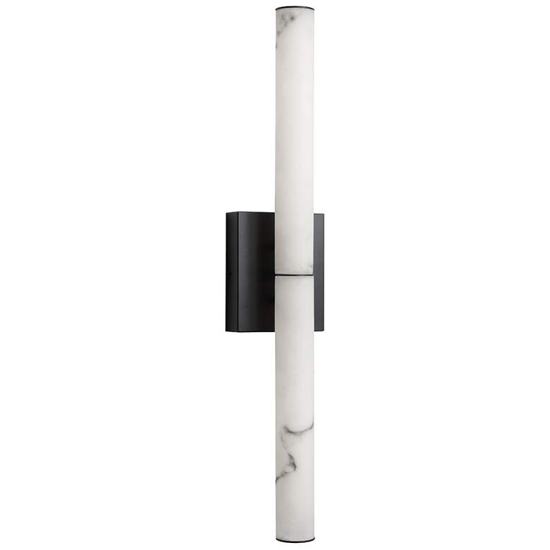 Image 1 Reuben 24" High Matte Black LED Wall Sconce