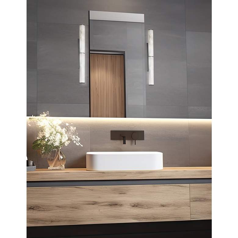 Image 2 Reuben 24" High Matte Black LED Wall Sconce more views