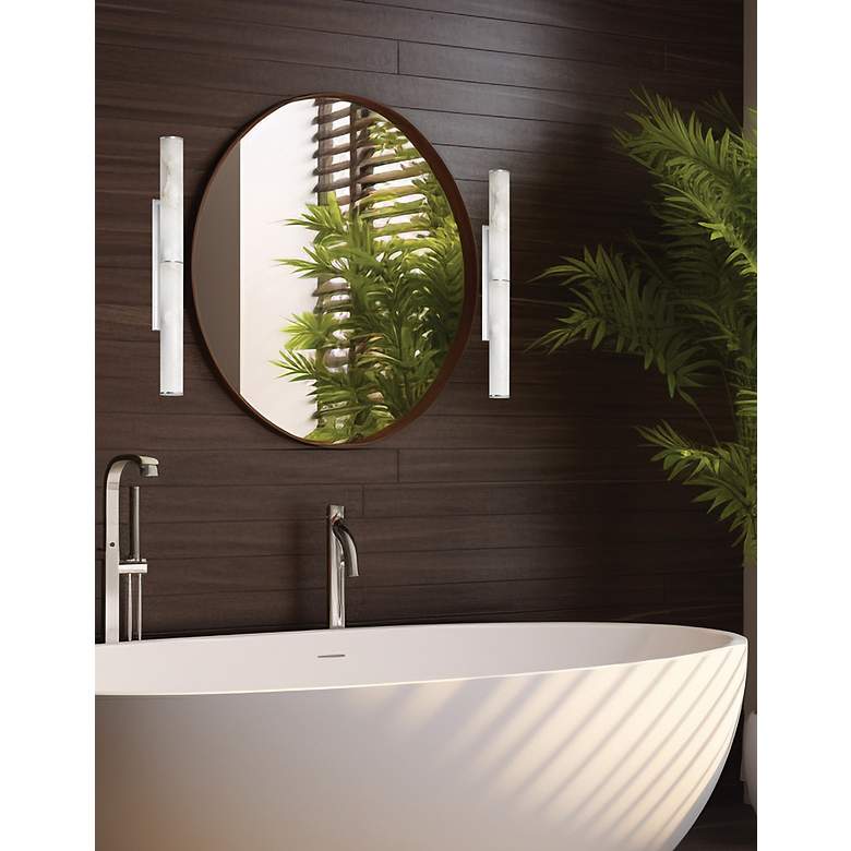 Image 2 Reuben 24" High Polished Chrome LED Wall Sconce more views