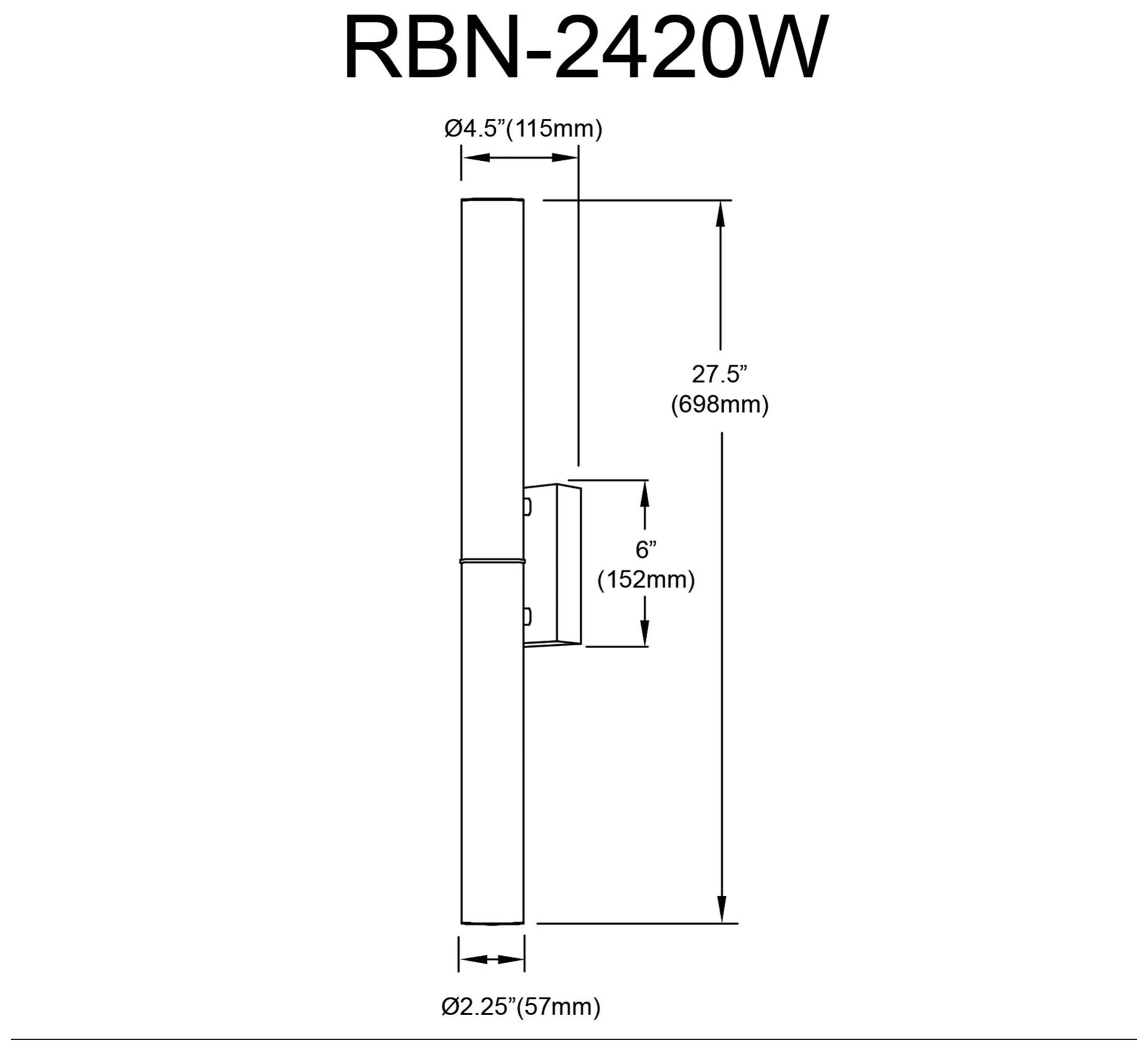 Image 4 Reuben 24" High Polished Chrome LED Wall Sconce more views