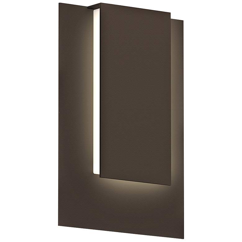 Image 1 Reveal 11 3/4" High Textured Bronze LED Outdoor Wall Light