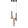 2_Reveal 11"W Satin Nickel and Brass LED Multi-Light Pendant more views