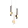 3_Reveal 11"W Satin Nickel and Brass LED Multi-Light Pendant more views