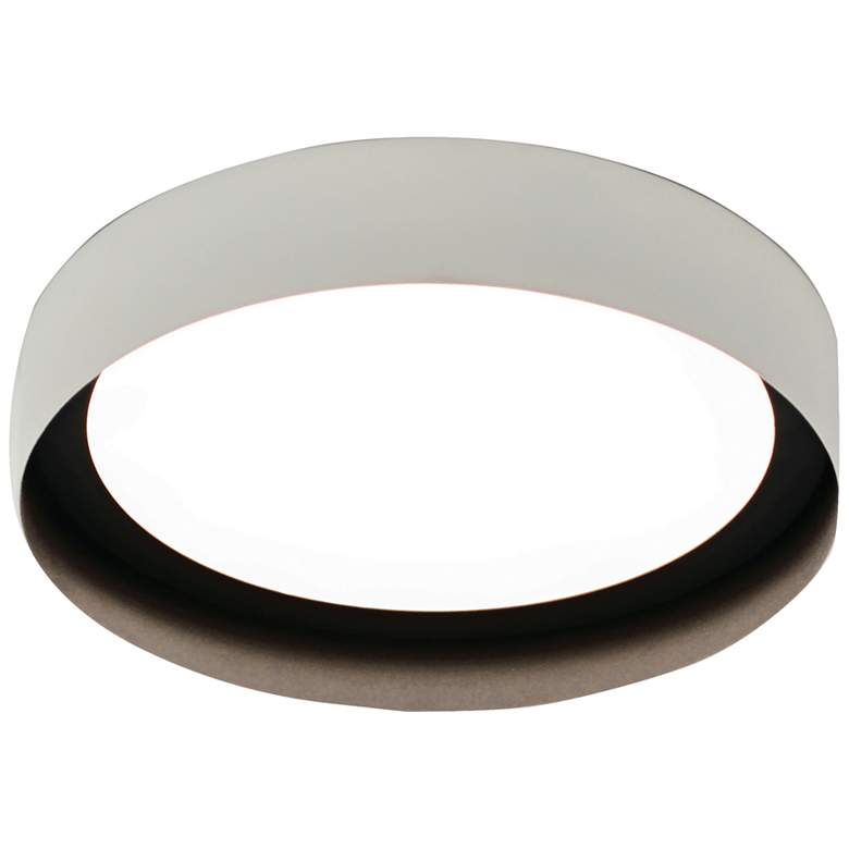 Image 1 Reveal 12 inch Wide White and Black Round LED Ceiling Light 